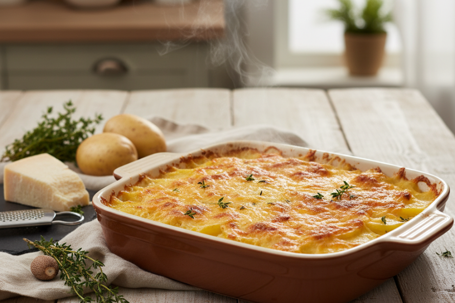 Easy Baked Potatoes Au Gratin: Creamy & Cheesy Recipe