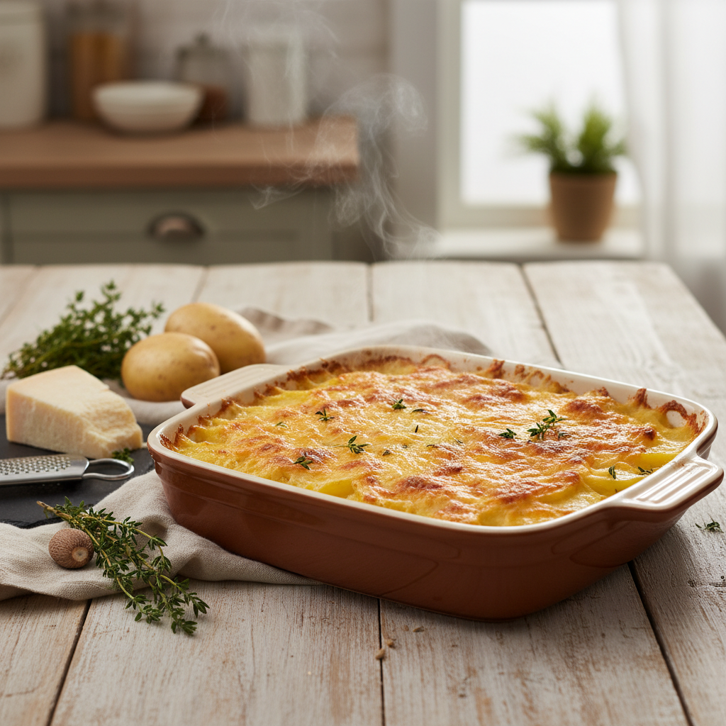 Easy Baked Potatoes Au Gratin: Creamy & Cheesy Recipe