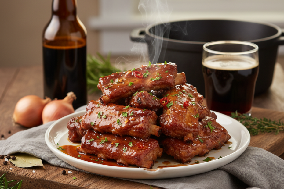 Beer-Braised Pork Ribs: Easy & Flavorful Recipe