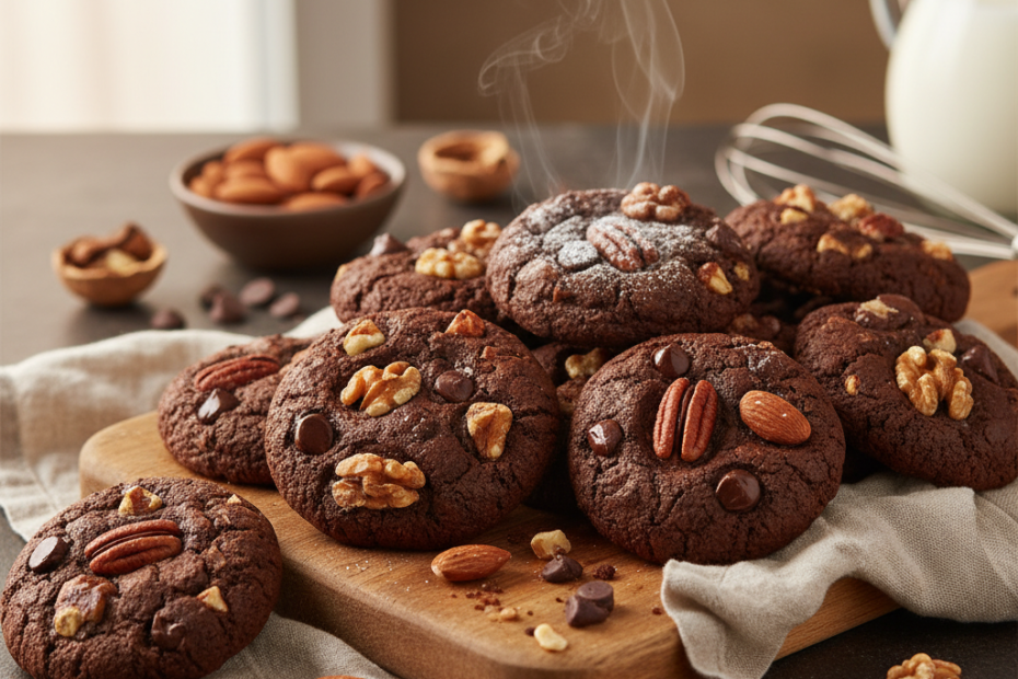 Delicious Chocolate Nut Cookies Recipe