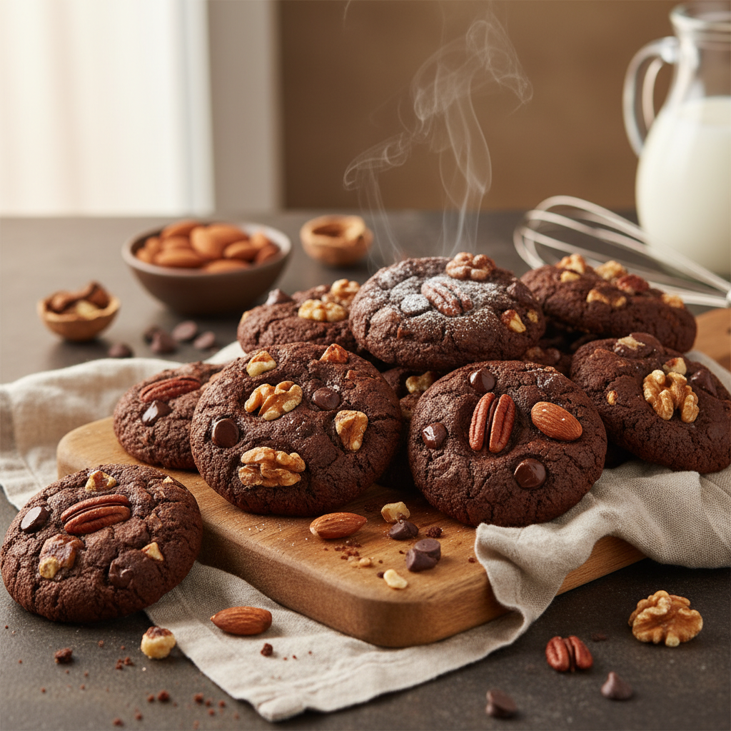 Delicious Chocolate Nut Cookies Recipe
