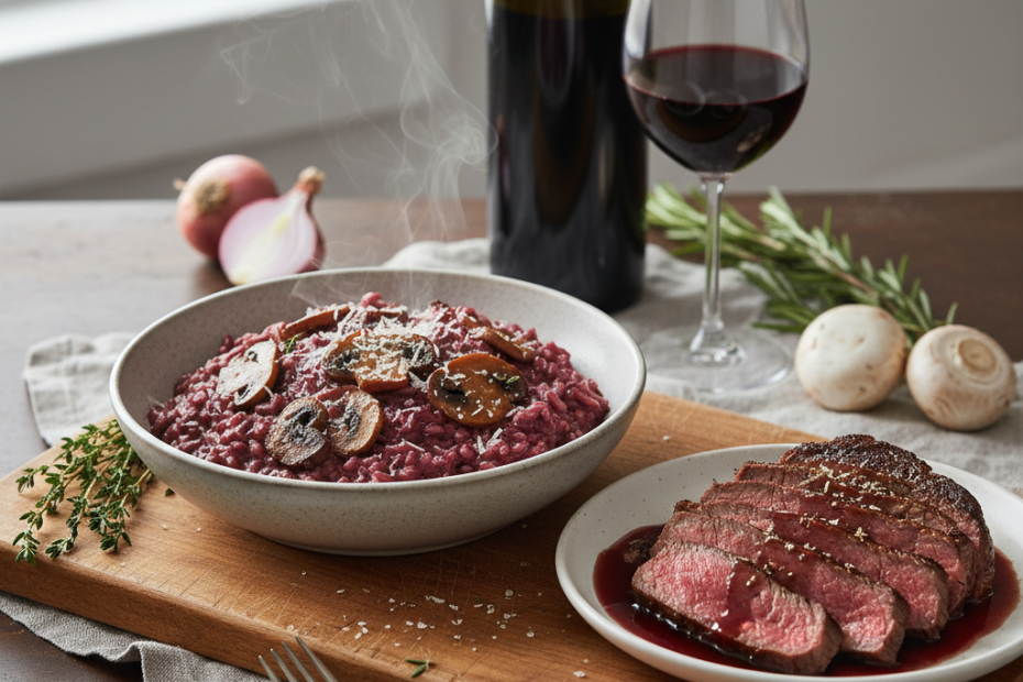 Delicious Wine Recipes: Risotto & Steak in Wine Sauce