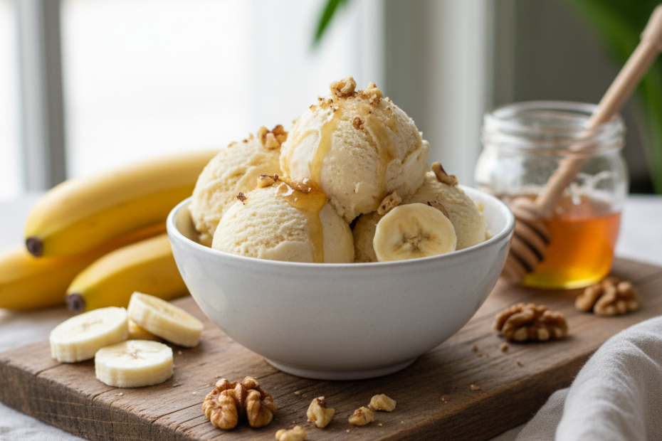 Easy Homemade Banana Ice Cream Recipe | Refreshing & Healthy Dessert