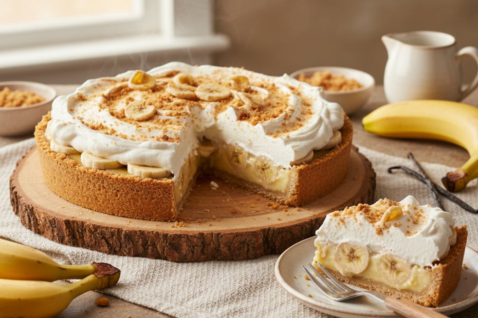 Quick & Easy Banana Cream Pie Recipe | Delicious Family Dessert
