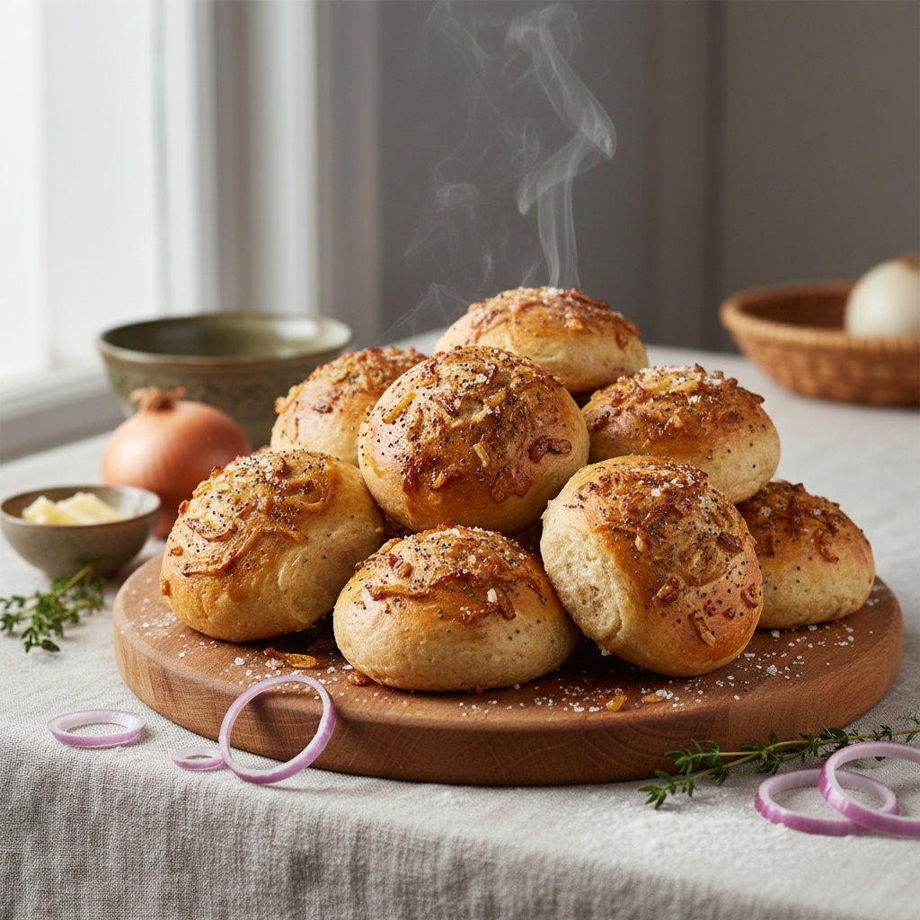 Delicious Homemade Onion Rolls Recipe