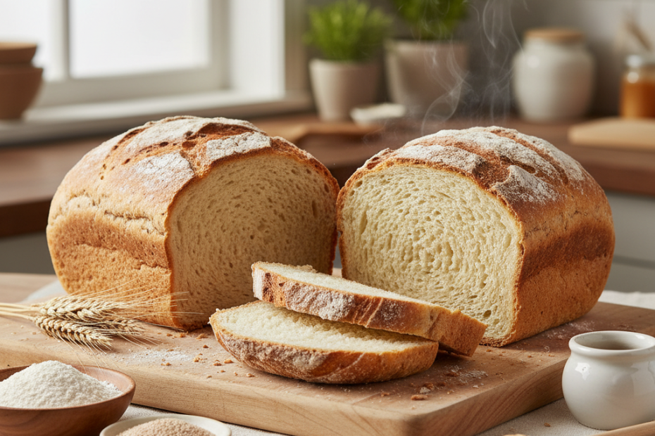 Homemade Sandwich Bread Recipe: Two Large Loaves