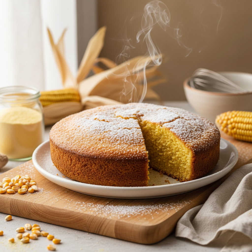 Easy “Lazy” Cornmeal Cake Recipe (Bolo de Fubá de Preguiçoso)