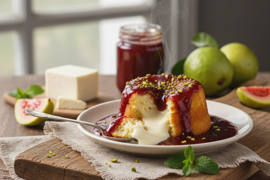 Minas Cheese Petit Gateau with Cascão Guava Paste: Easy Recipe