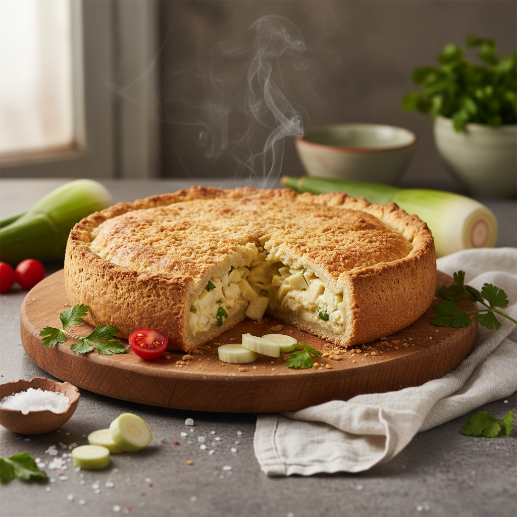 Irresistible Palm Heart Pie with “Massa Podre” (Crumbly Crust)