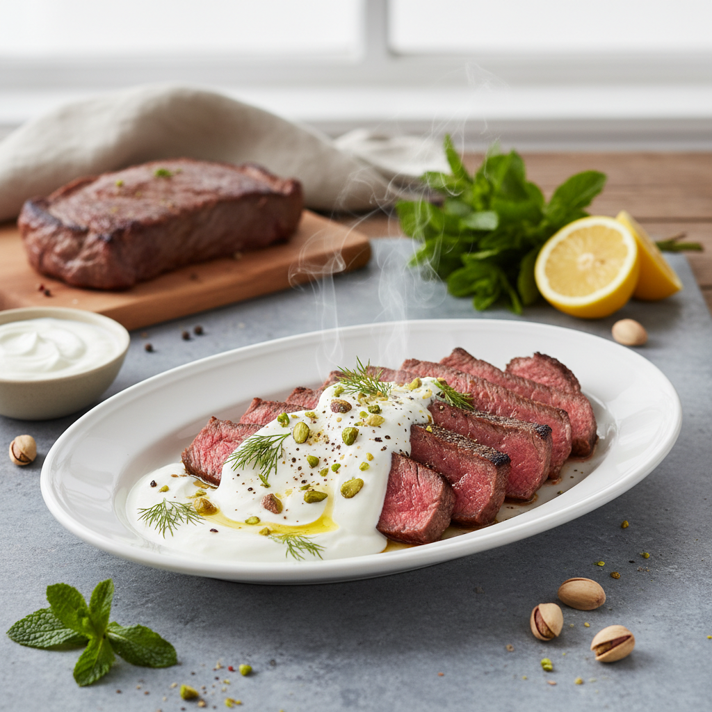 Tender Sirloin Steak with Yogurt Sauce: Easy & Delicious Recipe
