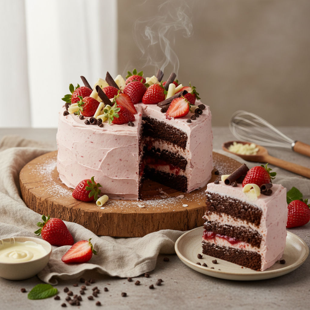 Delicious Strawberry Truffle Cake Recipe | Easy & Impressive Dessert