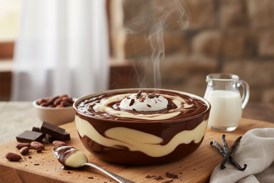 Two-Tone Pudding Recipe: Easy & Delicious Chocolate Swirl Dessert