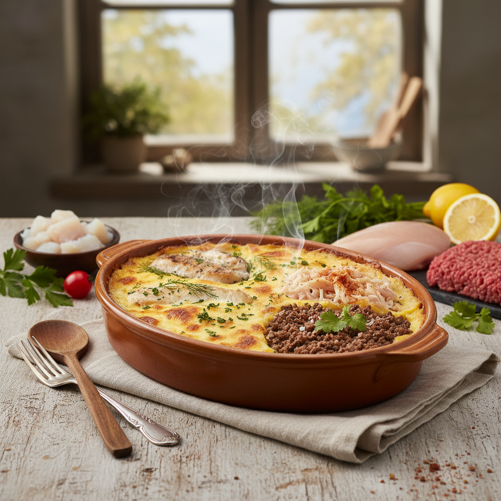 Versatile Escondidinho: Codfish, Fish, Chicken, or Ground Beef Recipe