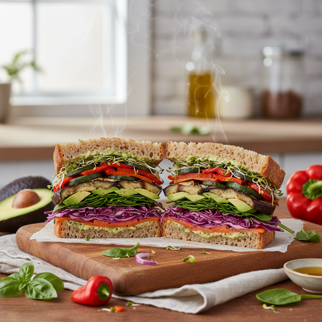 Vibrant Veggie Sandwich: Easy & Colorful Recipe